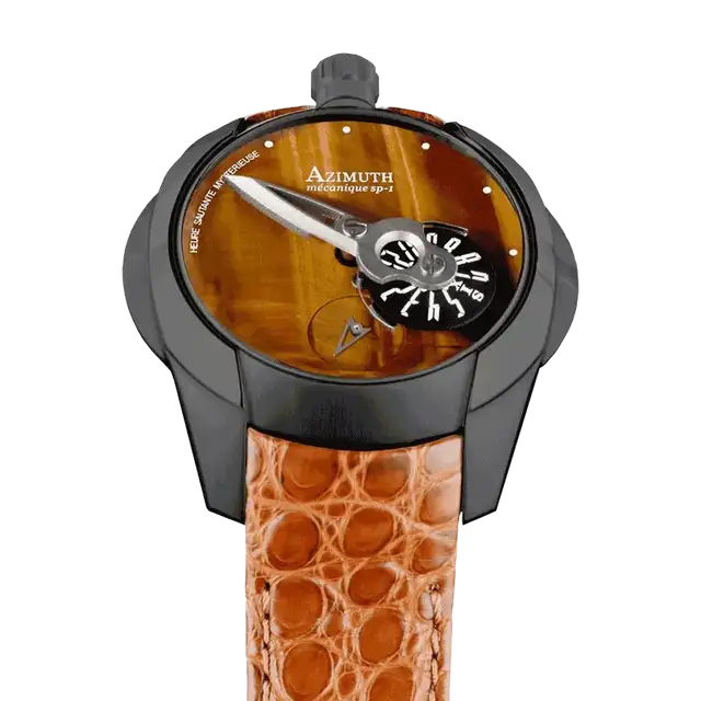 Spaceship PVD Tiger Eye stone dial