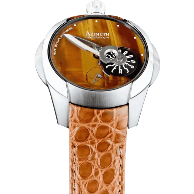 Spaceship Tiger Eye stone dial