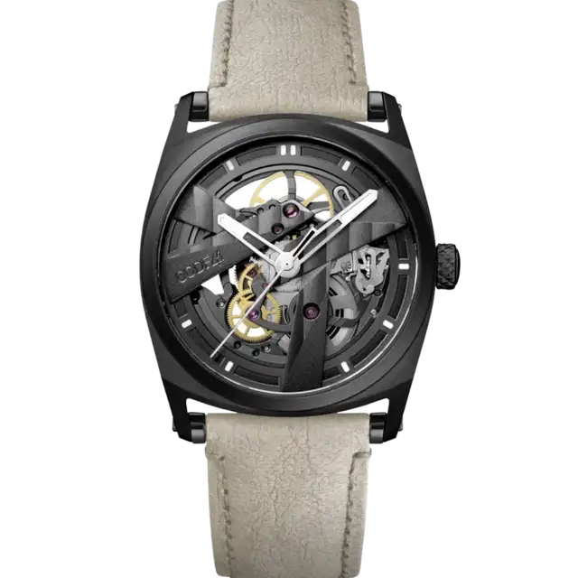 DAY41 37mm Black PVD Leather