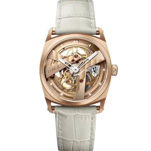 DAY41 37mm Rose Gold Leather