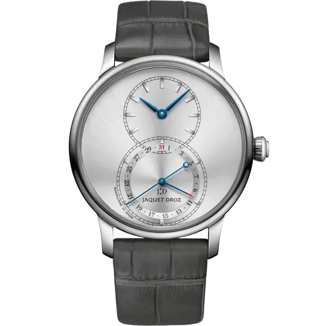Grande Seconde Quantième Satin-brushed Gray