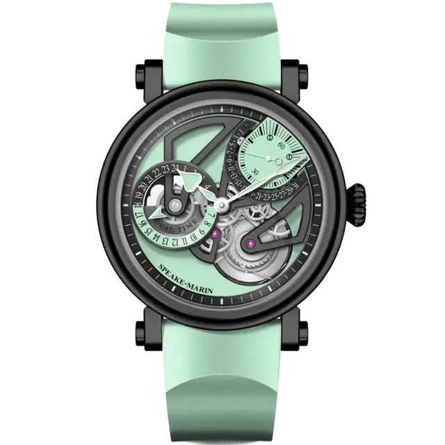One & Two Openworked Dual Time Mint